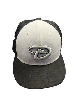 Arizona Diamondbacks New Era 59FIFTY Fitted Trucker Hat Black White 7 1/2
